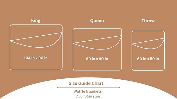 100% Cotton Waffle Blankets for Bed - King (104" x 90") Lightweight, Breathable and Soft, Waffle Weave Blanket for All-Season - Summer, Spring, Winter (Beige)