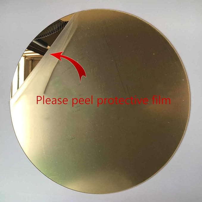 Marketing Holders Acrylic Mirror 15" Wide Round Gold .118" Thick No Adhesive Reflective Pieces Perfect for DIY Arts and Crafts School Projects Home or Office Decor Special Events