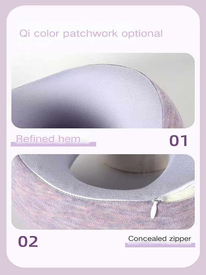Kids Memory Foam Travel Neck Pillow, 360° Support,Travel U-Shaped Airplane Pillow, Foldable,Suitable for Commuting, Flying, Working, and Living at Home (Light Gray)