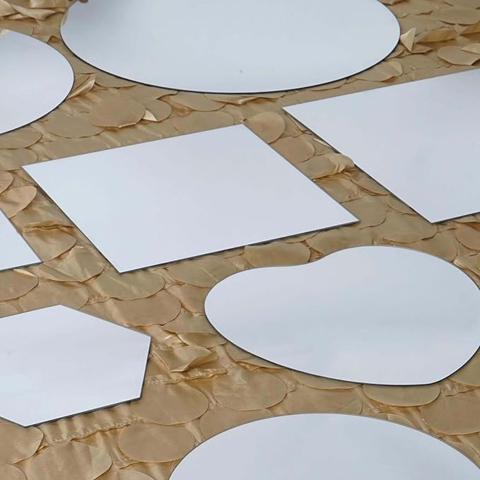 TABLECLOTHSFACTORY 14" Round Glass Mirror Wedding Party Table Decorations Centerpieces - 4 PCS