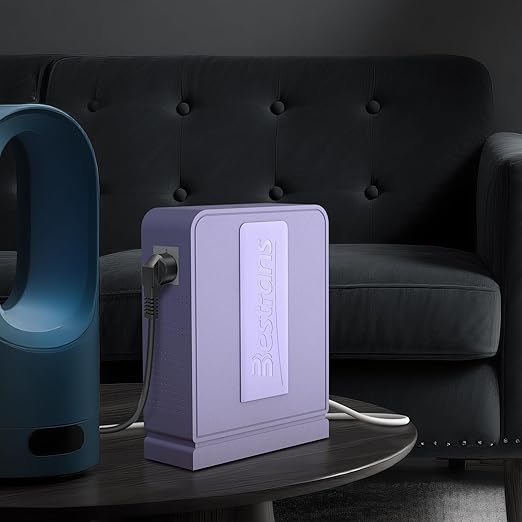 3000W Step Up Transformer 110v to 220v Converter, Heavy Duty Voltage Converter 110v to 220v with Dual Outlets, Overload Protection & Ultra-Quiet Design for Home Appliances, Light Purple