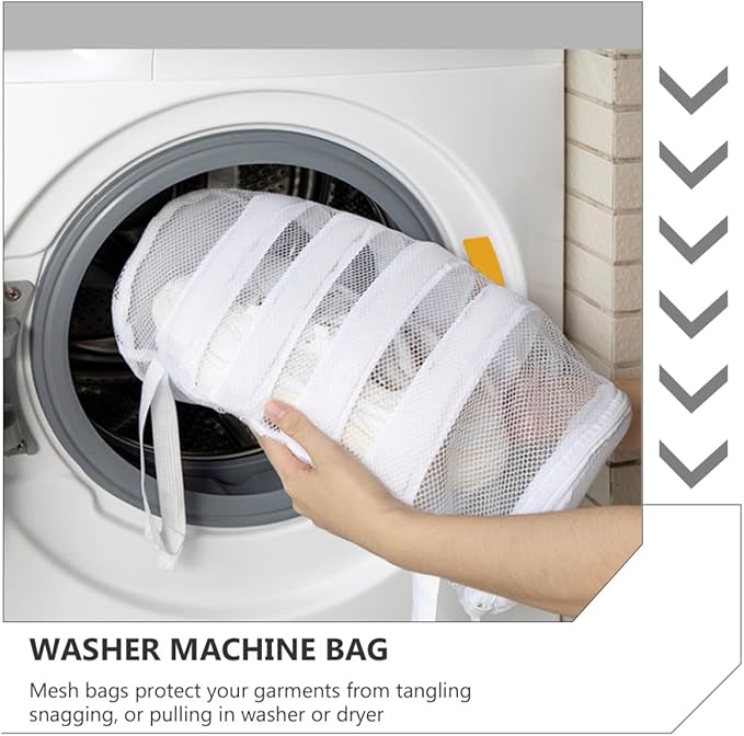 Garneck Shoe Laundry Bag Zippered Mesh Wash Bag for Shoes for Washing Machine Sneakers 3pcs Set Suitable for Machine Washing and Travel