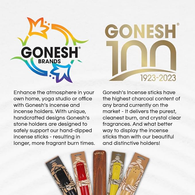 Gonesh - Incense Holder - Modern Home Decor - Wood Incense Burner - Red - 10” x 1.25”