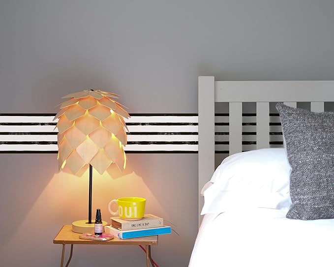 FLFK Wallpaper Border - Black and White Striped Wall Borders Decal Peel and Stick Trim 6" x 240"