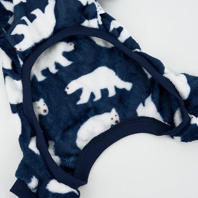 XPUDAC Dog Pajamas Polar Bear Fleece Dog Sweater for Small Medium Dogs Girl Boy Winter Puppy Clothes Pet Outfit Jumpsuit, XL