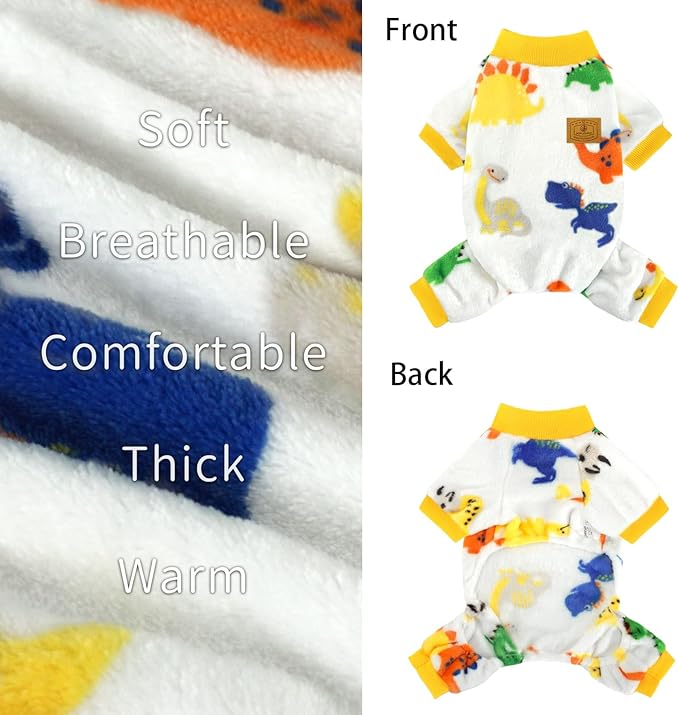 XPUDAC Dog Pajamas Fleece Dog Sweaters for Small Medium Dogs Girl Boy Soft Warm Pet Clothes for Doggie Winter Christmas(Large)
