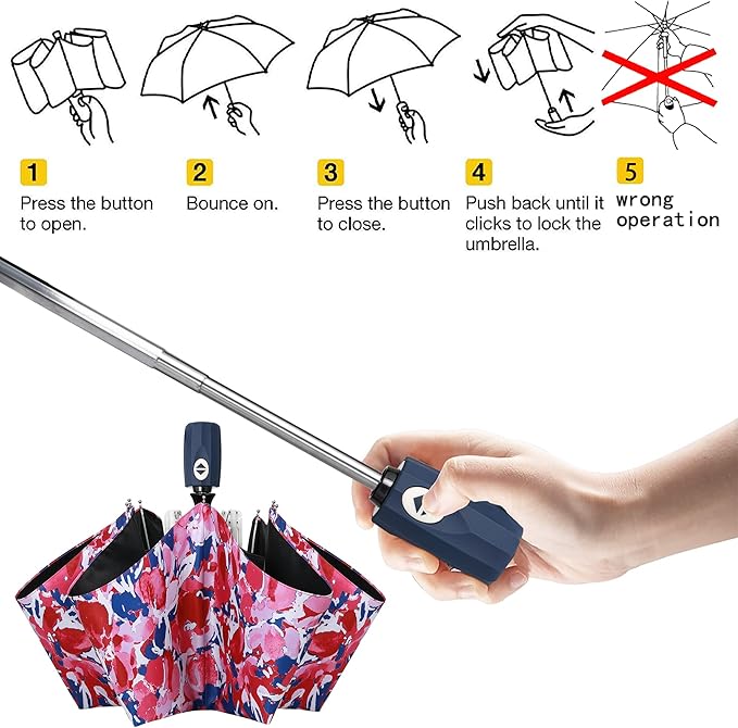 FDJASGY UV Sun Umbrella Compact Folding Travel Umbrella Auto Open Close Compact Folding Rain Umbrellas for Women Men Blocking UV 99.98%