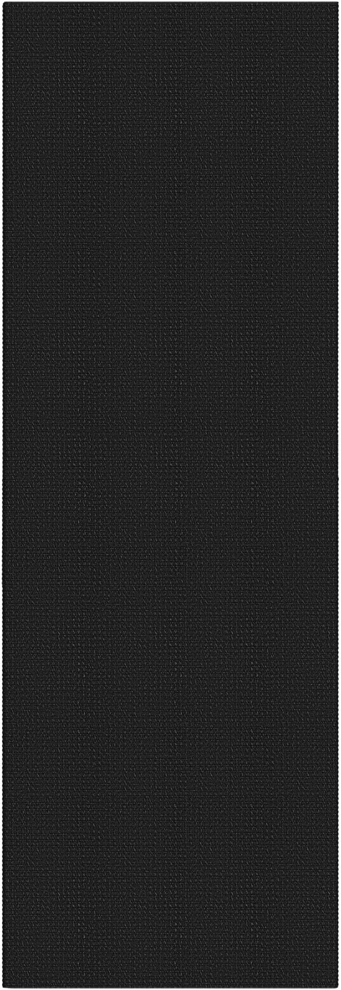IOHOUZE Washable Exrea Long Hallway Runner Rug 3x18 Non Slip Rubber Backed Kitchen Runner Entryway Runner Indoor, Woven Rugs Floor Carpet for Kitchen Hall Entryway Stair, Black/Grey