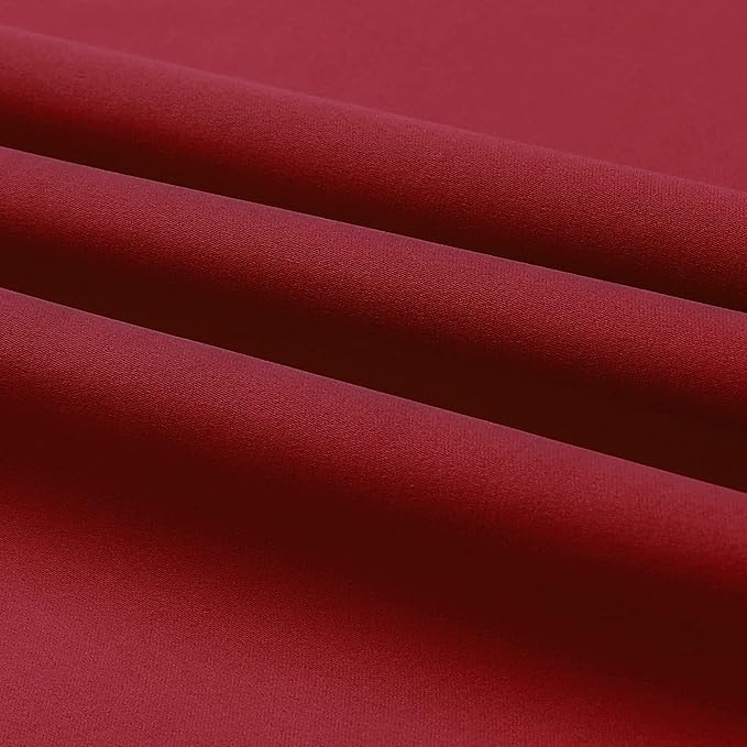 DUALIFE Christmas Red Blackout Curtains for Bedroom 84 Inches Long Room Darkening Thermal Insulated Curtain Panels with Grommet Top Window Drapes for Living Room 42x84 Inch Length