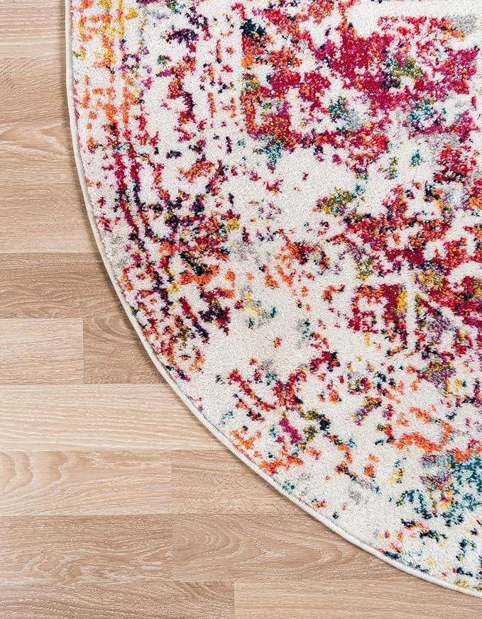 Rugs.com Arlington Collection Rug – 4x6 Oval Light Multi Medium-Pile Rug Perfect for Living Rooms, Large Dining Rooms, Open Floorplans
