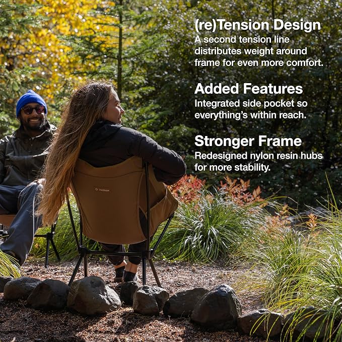 Helinox Chair One (re) High-Performance Camping Chair, 1.97lbs, Lightweight Compact Collapsible Outdoor Chairs, Backpacking, Picnic, Adventures, Blue Block