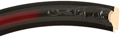 OVALCREST Round Beveled Wall Mirror for Home Decor - Florence Style - Rosewood - 18x18 Outside Dimensions