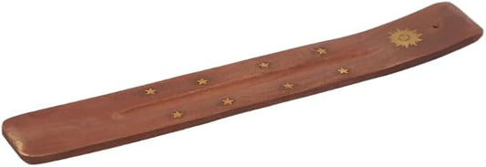 Hosley Wood Incense Holder Sun 10 Inches Ideal Gift for Wedding, Aromatherapy, Zen, Spa, Reiki, Meditation