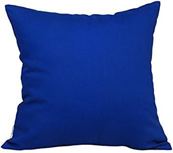 TangDepot Handmade Decorative Solid 100% Cotton Canvas Throw Pillow Covers/Pillow Shams, (12"x12", Royal Blue)