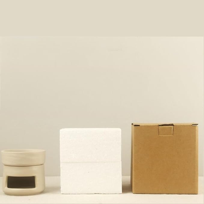 Ceramic Essential Oil Burner Tealight Candle Holder Decorative Aroma Diffuser Separable Dark Green