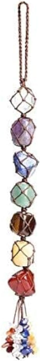 7 Chakras Healing Crystals Home Interior Decoration Car Hanging Ornaments Window Good Luck Home Decoration for Reiki Healing Good Luck Feng Shui Decorations (7 Chakra)