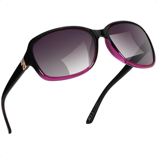 SIPHEW Polarized Sunglasses for Women | Vintage Square Sunglasses w UV400 Protection | Womens Wraparound Shade