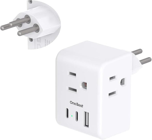 Switzerland Power Travel Plug Adapter, Type J Power Adapter with 2 Outlets 3 USB Ports(2 USB C) for US to Swiss Switzerland Liechtenstein Rwanda