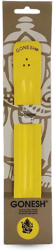 Gonesh - Incense Holder - Modern Home Decor - Wood Incense Burner - Yellow - 10” x 1.25”