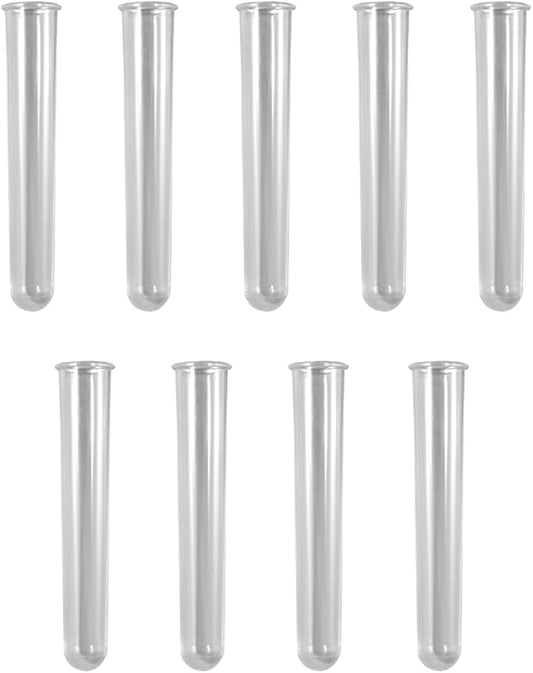 FineInno 9Pcs Acrylic Clear Test Tubes for Vase Resin Mold, Transparent Test Tubes for DIY Plant Propagation Station,Flower Holder, Resin Crafts Home Decor