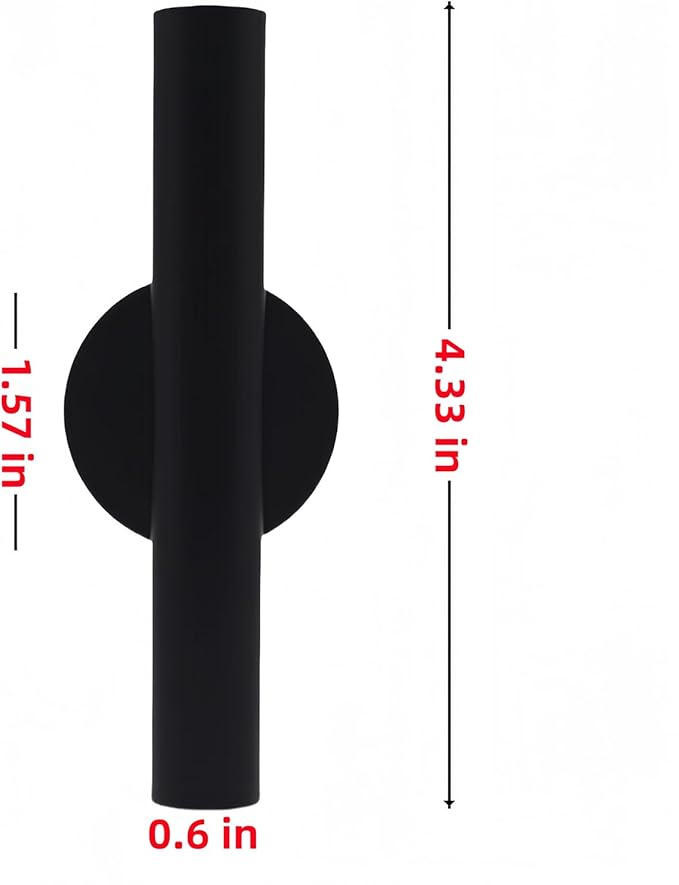 Adhesive Metal Wall Vase Holder - Decorative Tube for Dried/Faux Floral Display, Rust-Resistant Home & Office, Dining Room Also Suitable for Cemetery Memorial Display Decor (1 Pcs Black)