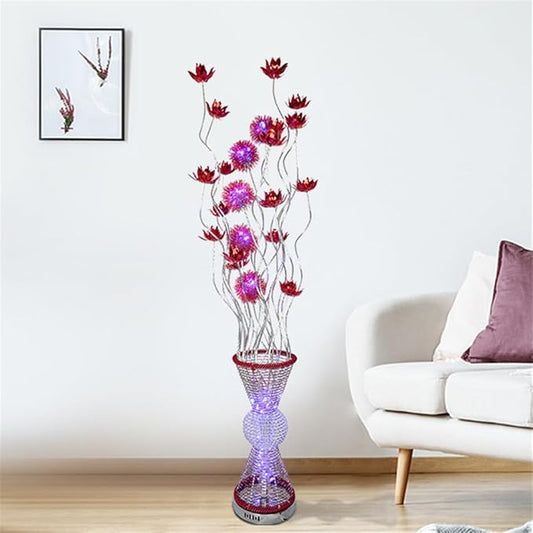 Nordic Modern Flower Floor Lamp Fashion Art Living Room Sofa Bedroom Wedding LED Originality Decorative Standing Light (Style 6)