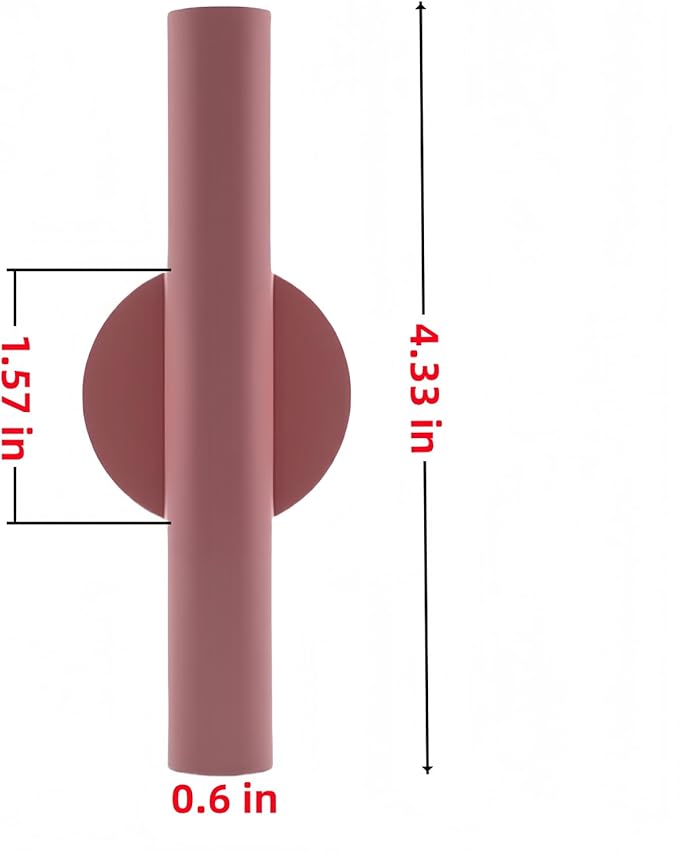 Adhesive Metal Wall Vase Holder - Decorative Tube for Dried/Faux Floral Display, Rust-Resistant Home & Office, Dining Room Also Suitable for Cemetery Memorial Display Decor (2 PCS Pink)