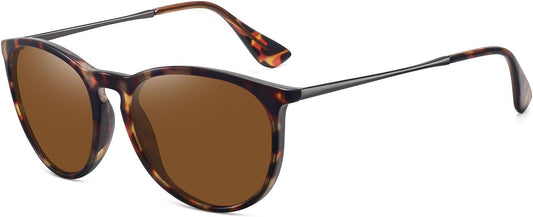 Retro sunglasses womens 2024 trendy round classic glasses