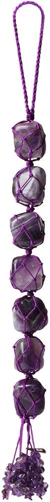 Healing Crystals Home Interior Decoration Car Hanging Ornaments Good Luck Home Window Decoration for Reiki Healing Good Luck Feng Shui (Amethyst)