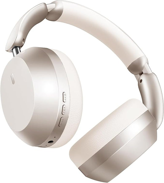 Wentronic Y04 Bluetooth Headphones Active Noise Cancelling Wireless Over Ear Headphones 48 Hours Playtime High Sound Quality Foldable Headphones with Soft Ear Cushion for Travel - Starlight