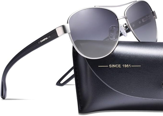CARFIA Polarized Sunglasses for Women UV Protection Ultra-Lightweight Comfort Metal Frame Driving Glasses CA3210