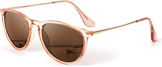 KALIYADI Sunglasses Womens Polarized Womens-Sunglasses: Trendy Sun Glasses with UV400 Retro Style for Party Beach Shopping