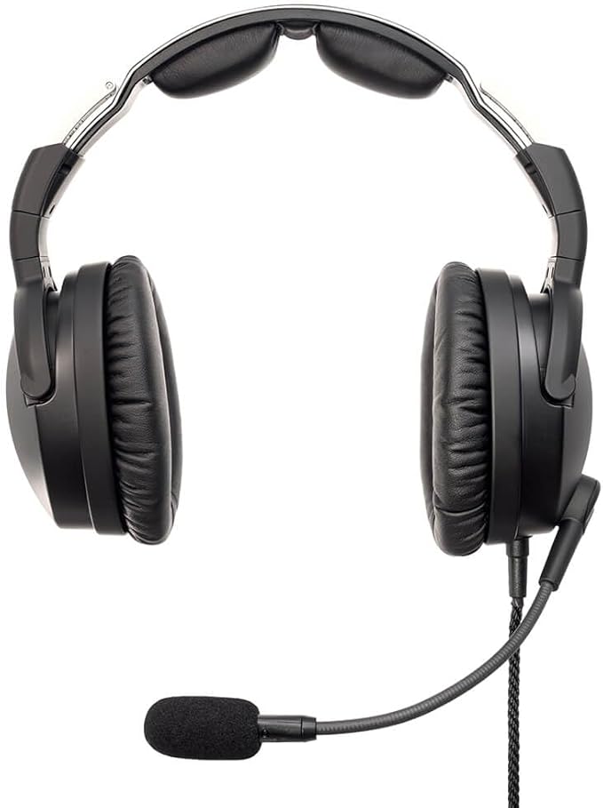 LIGHTSPEED Zulu 4 ANR Aviation Headset - with Dual Bluetooth and FrameFit™ Ear Seals (Panel Power 6-Pin Plug)