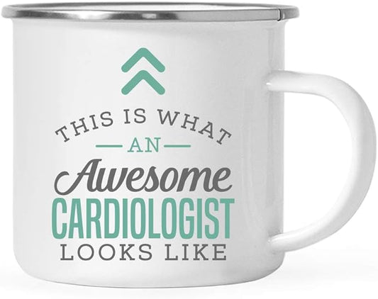 Andaz Press 11oz. Stainless Steel Campfire Coffee Mug Gift, This is What an Awesome Cardiologist Looks Like, 1-Pack, Birthday Gift Ideas Coworker Him Her, Includes Gift Box