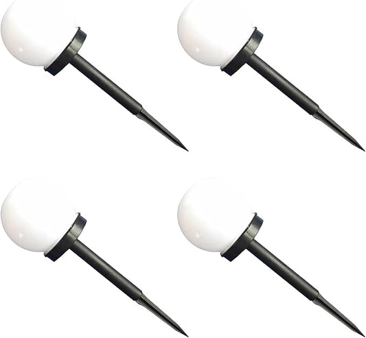4Pcs Solar Lawn Lights Outdoor – Bubble Shaped Garden LED Pathway Sphere Lights with Warm Glow, Weatherproof Solar Powered Landscape Lighting for Yard and Patio