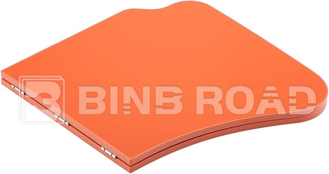 BINB ROAD Leather Tray Table Folding Car Table Compatible with Tesla Model 3 Y – Multi-Use Dining Tray & Laptop Stand, Fits Front Driver & Passenger Seats,Orange