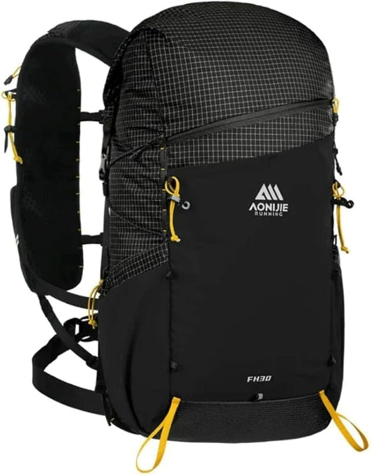 AONIJIE 30L Large Multipurpose Backpack for Travel, Hiking, Commuting, Sports & Work - Durable, Lightweight Daypack (Black)