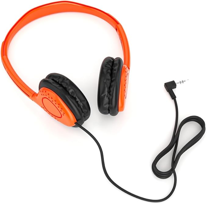 Maeline Kids Headphones for School Classroom K-12, Library, Museum, Travel, On Ear Stereo Headset with Adjustable Band & Faux Leather Cushions - 3.5mm Plug - 40 Pack - Multicolors