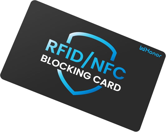 WHonor RFID Blocking Card, Bank Debit Credit Card Protector, Anti-Theft Contactless NFC Blocker, Entire Wallet Protection (1)