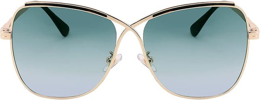 FEISEDY Womens Cute Sunglasses Oversized Butterfly X Shape Design Cateye Lady Sunglasses B2738
