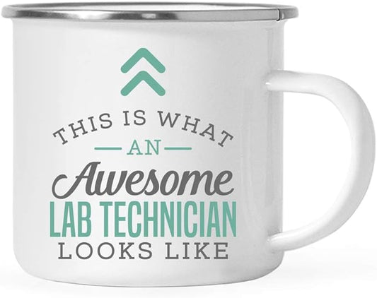 Andaz Press 11oz. Stainless Steel Campfire Coffee Mug Gift, This is What an Awesome Lab Technician Looks Like, 1-Pack, Birthday Gift Ideas Coworker Him Her, Includes Gift Box