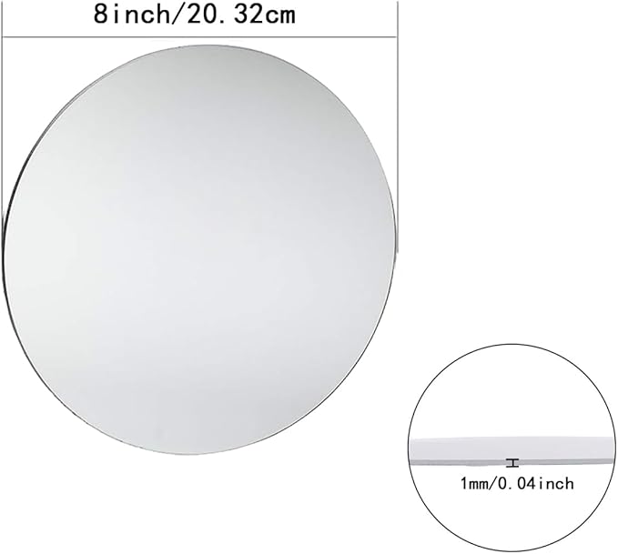 16Pack Round Mirror Plates for Centerpieces, 10inch Mirror Trays Flat Circle Mirrors for Tables Centerpieces, Circle Candle Plate Mirror Centerpiece Table Decorations for Wedding Decorations Party