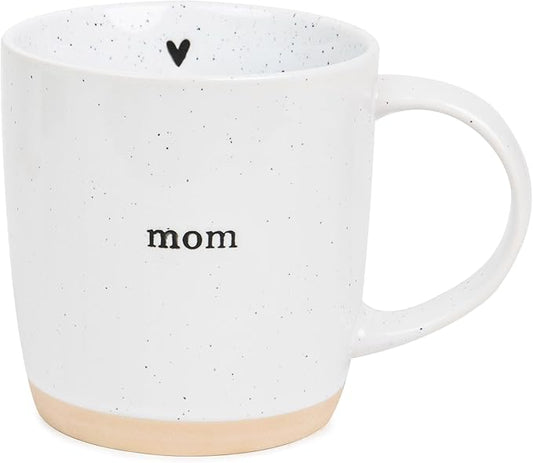 UnBoxMe Mom Coffee Mug, 12 oz Speckled Ceramic Heart Mug, Dishwasher & Microwave Safe, Gift for Mom or Grandma