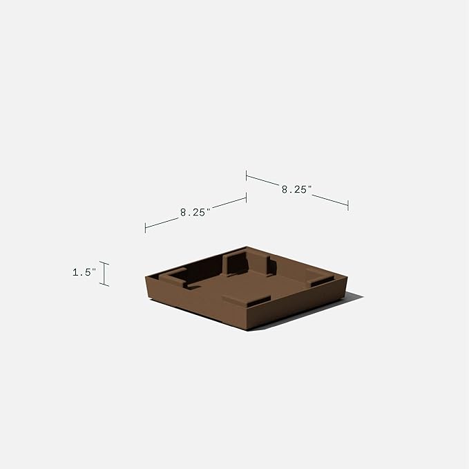 Veradek V-Resin Indoor/Outdoor Taper Planter (Espresso, 26 inch - 2 Pack with 2 Saucer Trays)
