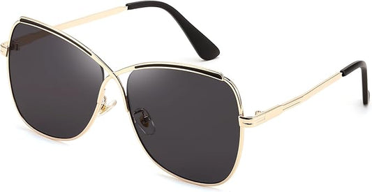 FEISEDY Womens Cute Sunglasses Oversized Butterfly X Shape Design Cateye Lady Sunglasses B2738