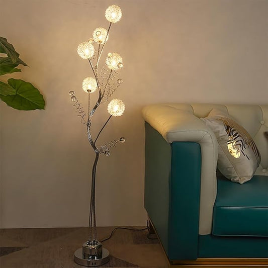 Nordic Modern Flower Floor Lamp Fashion Art Living Room Sofa Bedroom Wedding LED Originality Decorative Standing Light (Style 26)