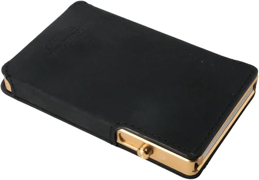 Double Oak Essentials SLIM Leather Pop-up Wallet — Removable Cardholder Design with Locking Mechanism - RFID Blocking, Top Grain Cowhide Leather (King's Edition)