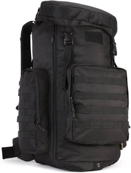 VanBasic Hiking Backpack 70L Large 85L Tactical Backpack MOLLE Military Trekking Rucksack Black