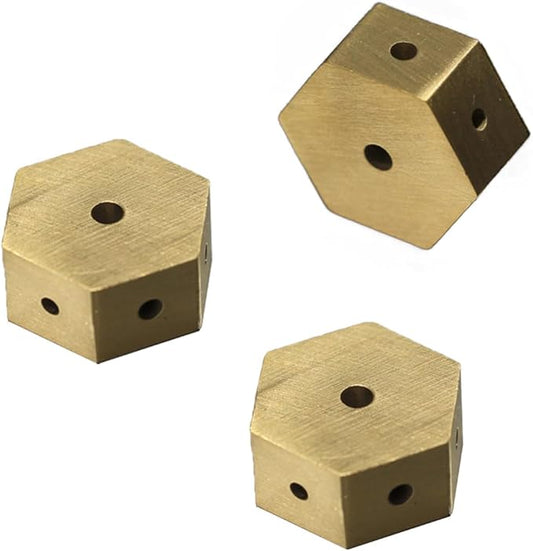 Mini Dual Purpose Incense, Brass Incense Holder for Incense Sticks, Hexagonal Shape Burner Plate Holder Censer Home Decoration, 3 Pcs