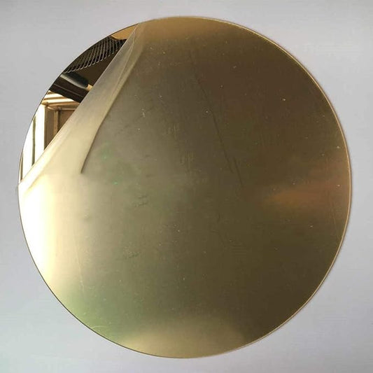 Marketing Holders Acrylic Mirror 6" Wide Round Gold .118" Thick No Adhesive Reflective Pieces Perfect for DIY Arts and Crafts School Projects Home or Office Decor Special Events